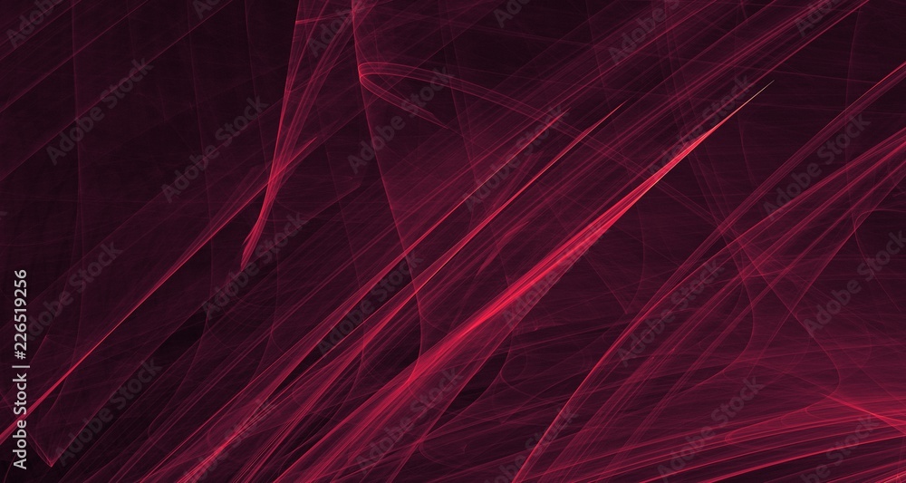 Fototapeta premium Abstract red light and laser beams, fractals and glowing shapes multicolored art background texture for imagination, creativity and design.