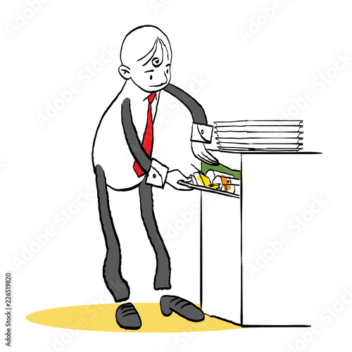 Man putting junk food into a trash bin. Man refusing to eat junk food. Man rejecting junk food. Man throwing away junk food.