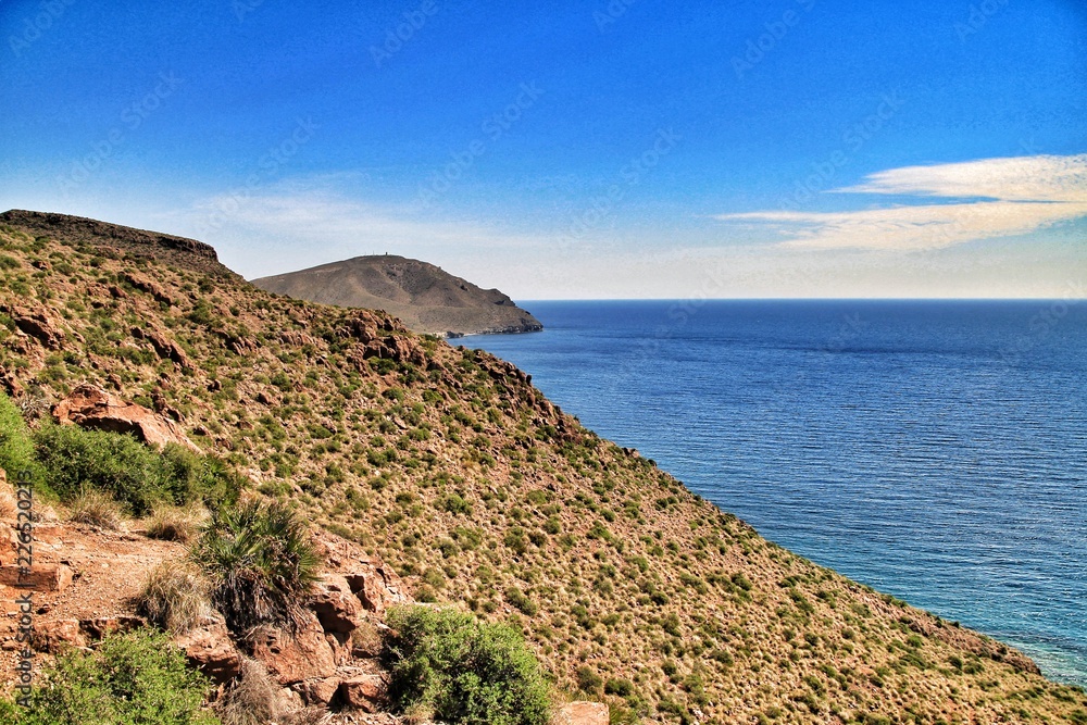 Cliffs and beaches in Cabo de Gata nature reserve, Almeria