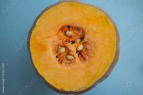 pumpkin on a blue background