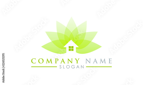 logo home leaf