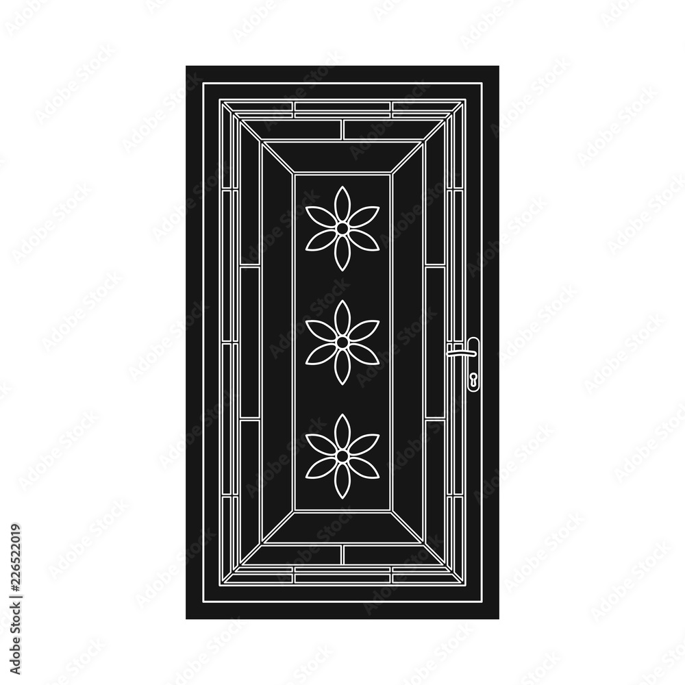 Vector design of door and front icon. Collection of door and wooden stock vector illustration. Vector design of door and front icon. Collection of door and wooden stock vector illustration.