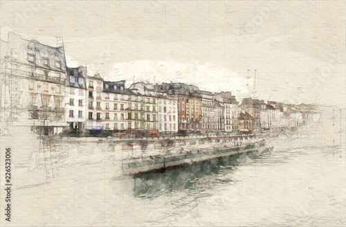 Photography Paris from the Seine