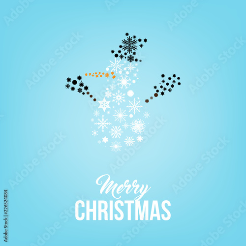 Schneemann aus Schneeflocken