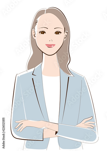 女性 腕組み Stock イラスト Adobe Stock