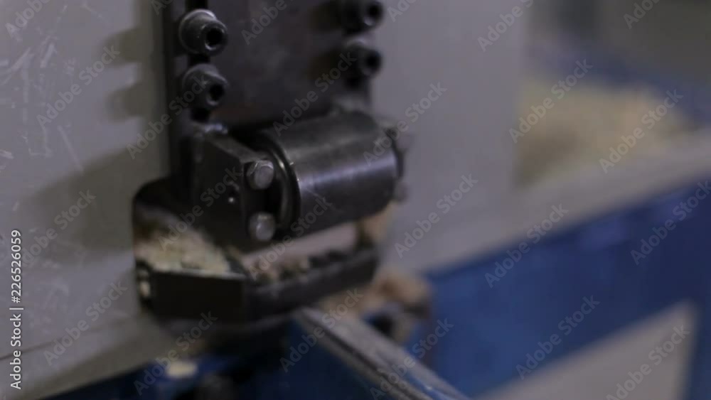 manufacture of upholstered furniture. Work with slats and boards. Wooden planks and boards are made in a furniture factory close up manufacture of upholstered furniture. Work with slats and boards. Wooden planks and boards are made in a furniture factory close up