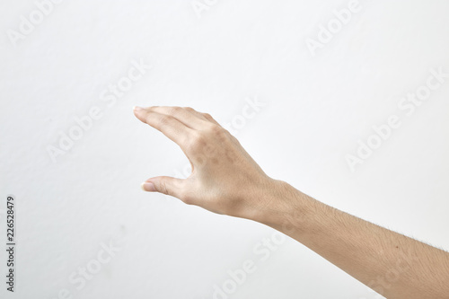 female hand on white background