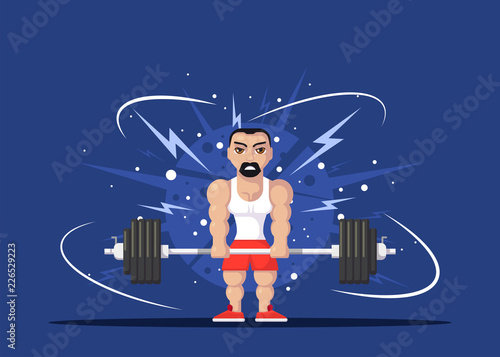 Athlete doing deadlift
