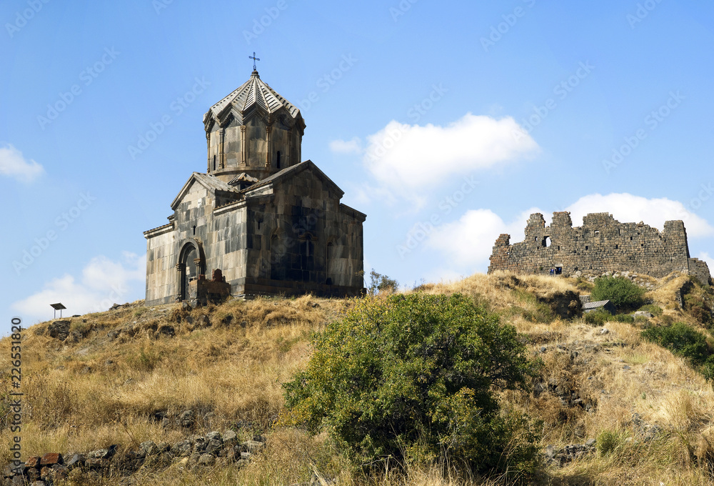 Vahramashen Church and the castle ruins of Amberd