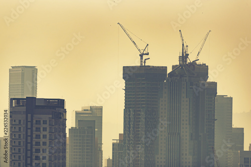Construction sites in urban...