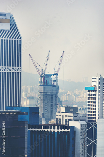 Construction sites in urban...