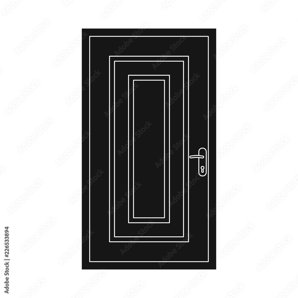 Vector design of door and front symbol. Collection of door and wooden stock symbol for web. Vector design of door and front symbol. Collection of door and wooden stock symbol for web.