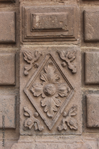 Colonial Catholic church wall architecture detail