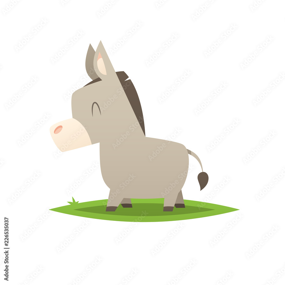 Cartoon donkey vector isolated illustration Stock Vector | Adobe Stock