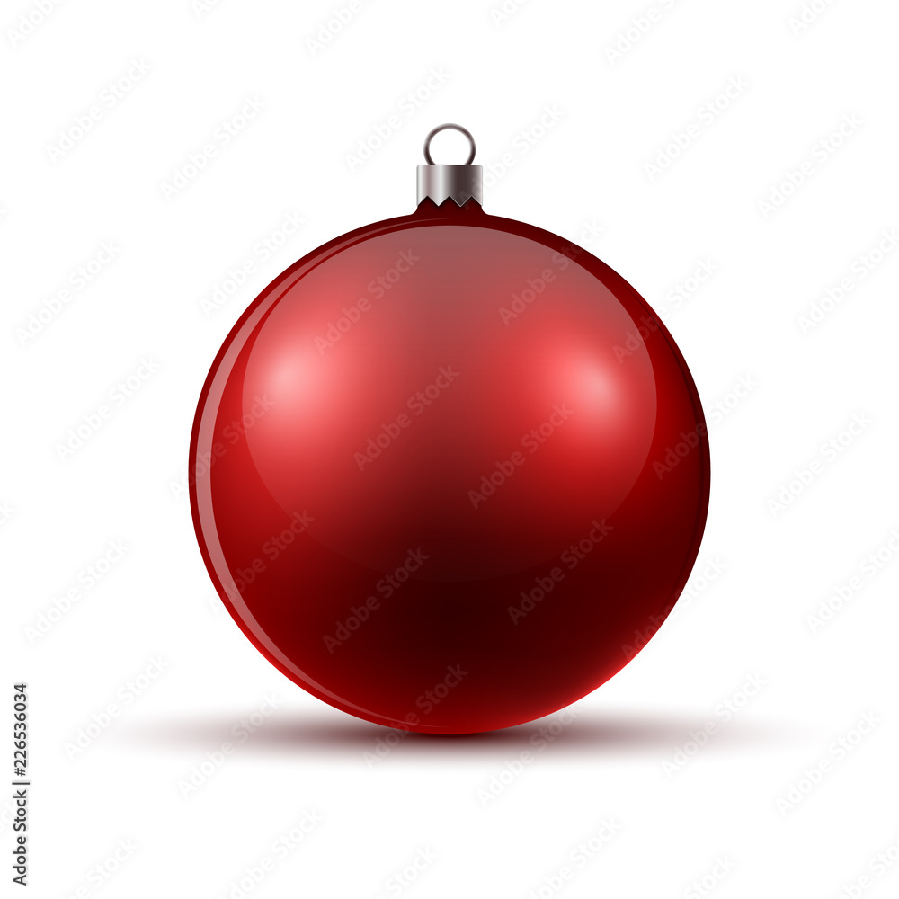 Red Christmas ball. Vector illustration Red Christmas ball. Vector illustration