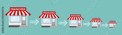 Franchise business concept. Vector illustration.