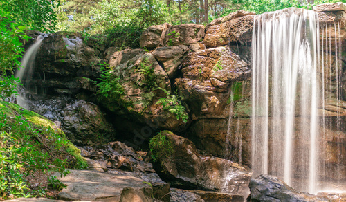 Hidden waterfall in the forest
