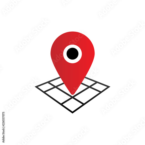 Free Download Pin icon in trendy flat style isolated on white background. Symbol for your web site design, logo, app, UI. Vector illustration - GFXLoad