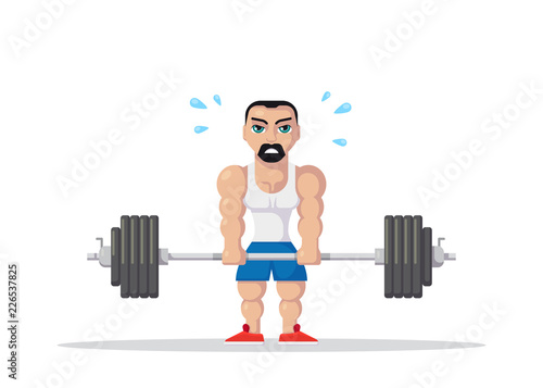 Athlete doing deadlift