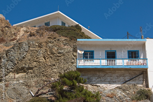 Architecture in Diafani on Karpathos in Greece photo