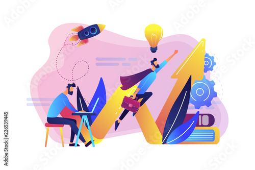 Start up launch concept vector illustration.