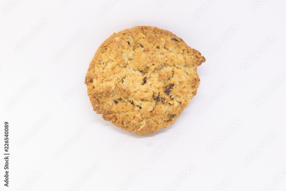 Cereal grain cookie isolated on white background Cereal grain cookie isolated on white background