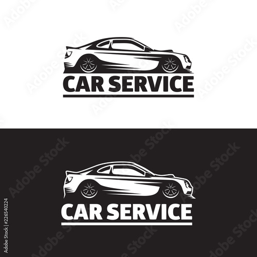 Sign a sports car for a workshop or tuning