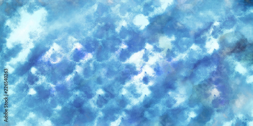 Blue watercolor abstract pattern background. Illustration