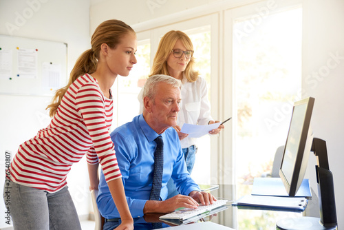 Group of business people working together in the office