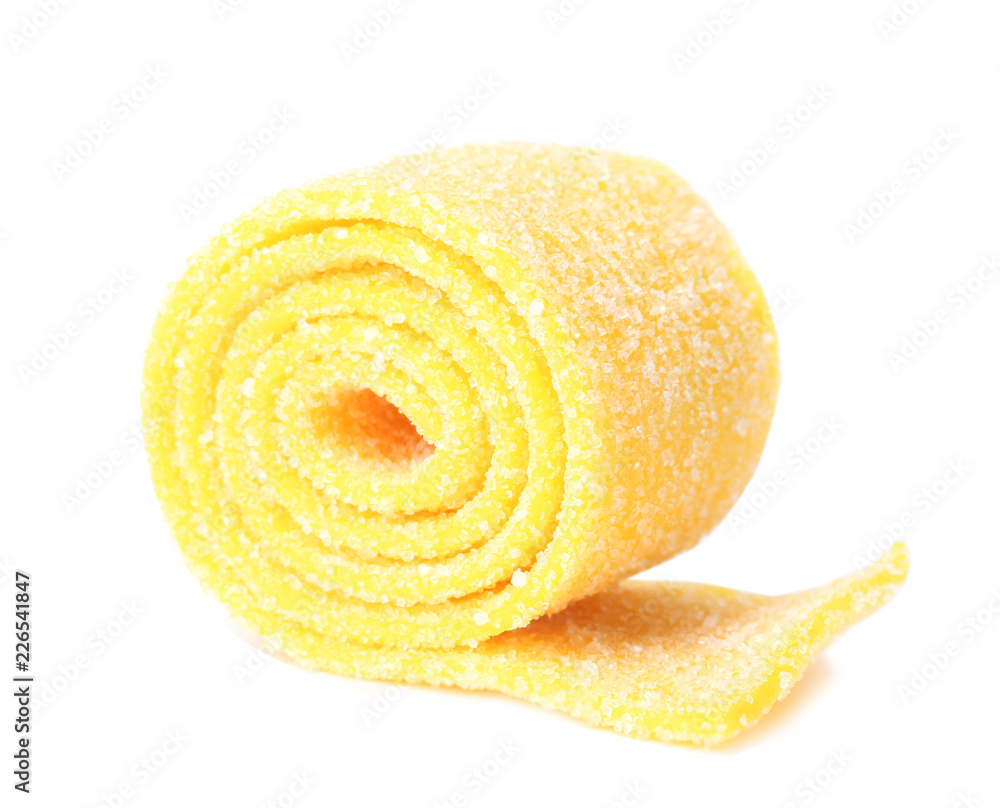 Delicious colorful chewing candy on white background Delicious colorful chewing candy on white background