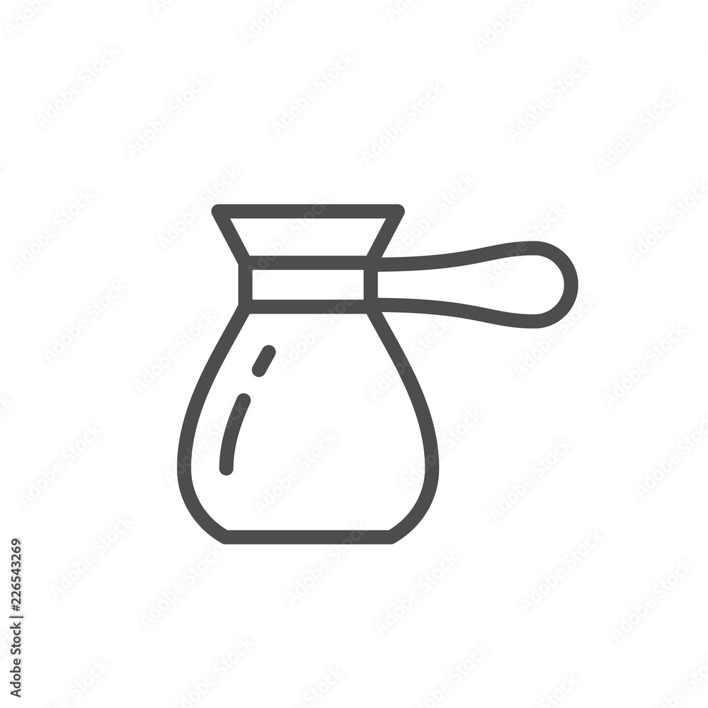 Old coffee maker line icon Old coffee maker line icon