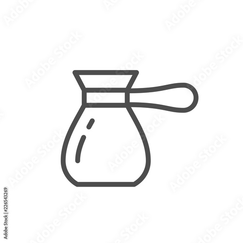Old coffee maker line icon