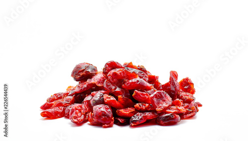 cranberry dried fruit isolate on white background
