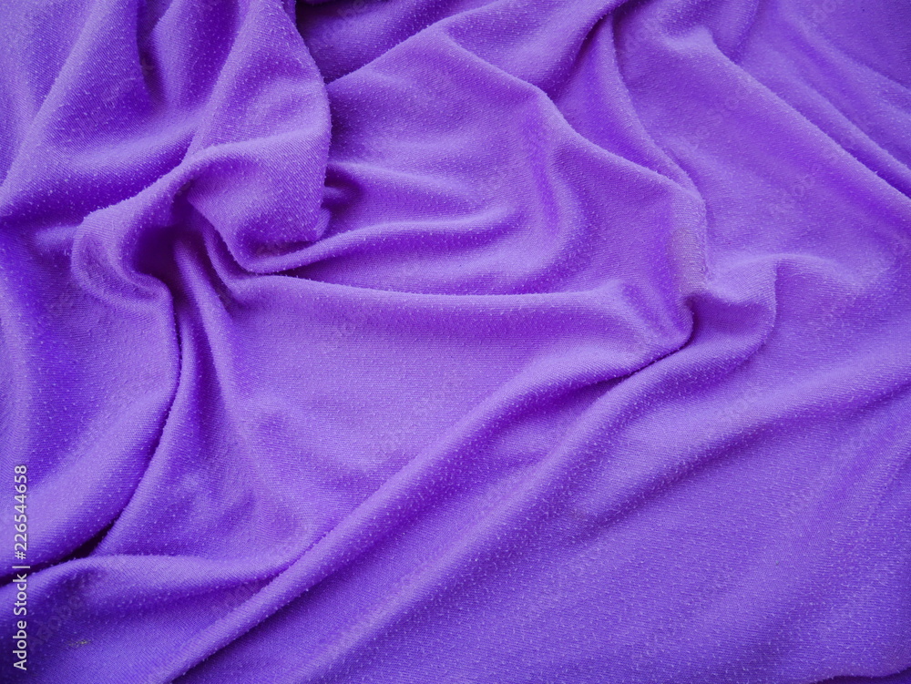 Fototapeta premium smooth elegant purple silk fabric background.sportswear cloth