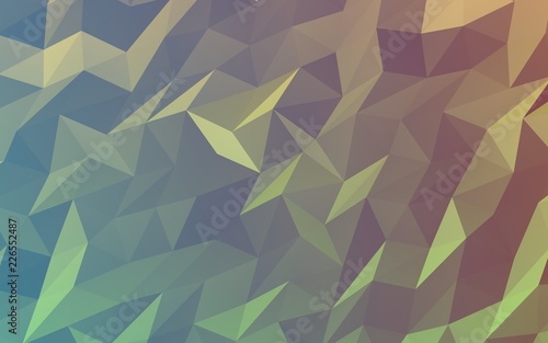 Abstract triangle geometrical green background. Geometric origami style with gradient. 3D illustration