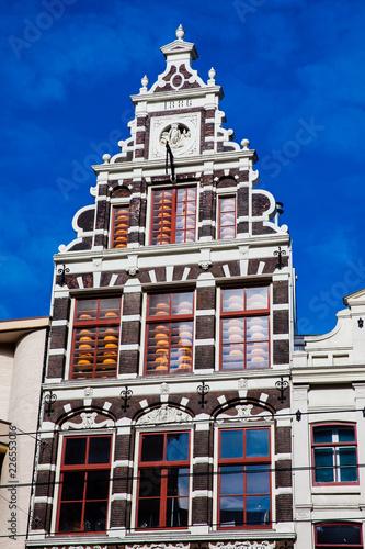 Beautiful building at the Old Central district in Amsterdam