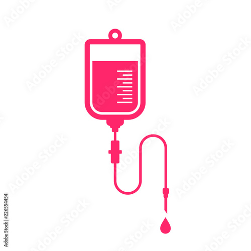 Blood infusion vector icon
