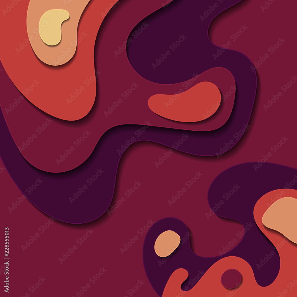 Obraz premium Vibrant multicolored paper cut background. Abstract modern 3d origami paper art style