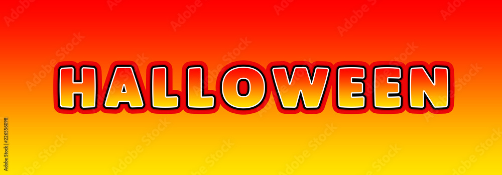 Fototapeta premium Halloween - gaming text written on orange yellow background