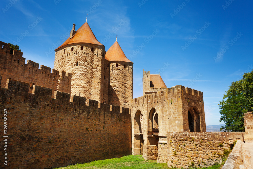 Porte Narbonnaise of Carcassonne fortification