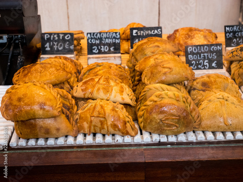 Empanadas at the central market in Valencia, Spain photo