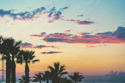 sea beach at beautiful twilight.