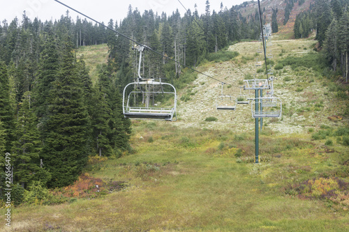 Summer ski lifts on Mount Washington, Canada © ink drop