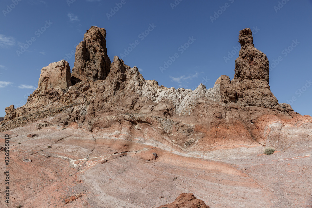 Volcanic area where you can appreciate different earth colors Volcanic area where you can appreciate different earth colors