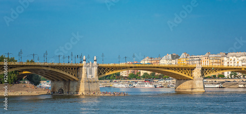 View on the Margaret Bridge in Budapest 