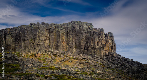 Basalt column structures in Iceland