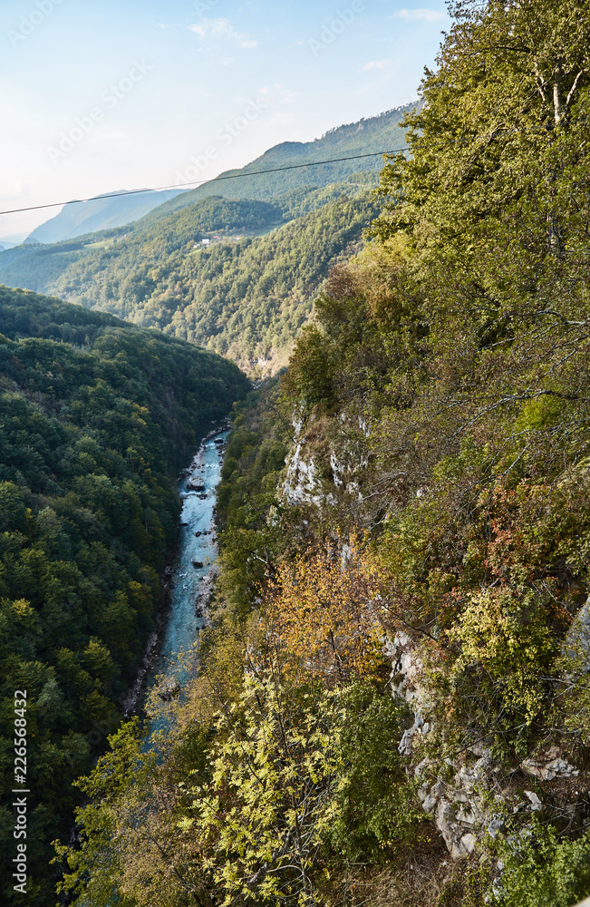 Fototapeta premium The deepest canyon in Europe. Tara river canyon. Montenegro. 