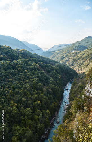 The deepest canyon in Europe. Tara river canyon. Montenegro. 