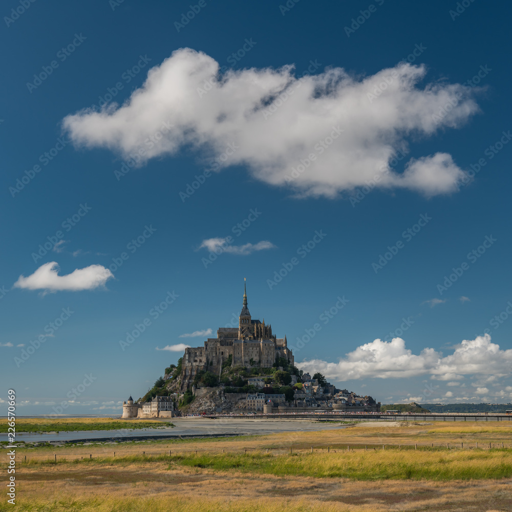 Le Mont Saint Michelle on a sunny day in summer