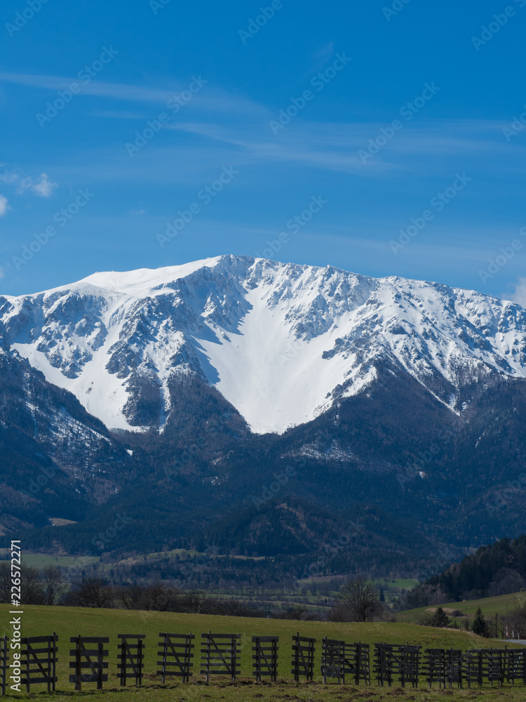 Snow capped mountain